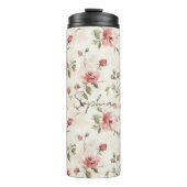 Pink Roses Floral Thermosbeker (Voorkant)