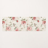 Pink Roses Floral  Yogamat (Achterkant (horizontaal))