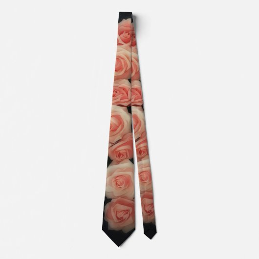 Pink Roses Flower Art Tie Stropdas (Voorkant)