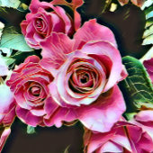 PINK ROSES FOTO AFDRUK