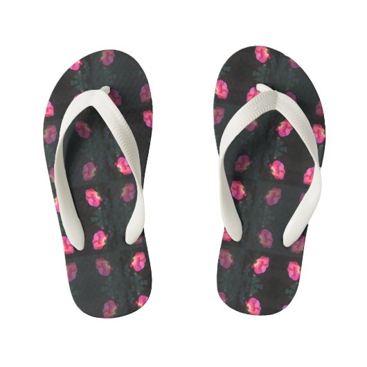 Pink Roses Garden Kinder Teenslippers (Voetbed)