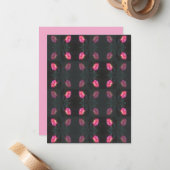 Pink Roses Garden Notitiekaartje (Voorkant / Achterkant in situ)