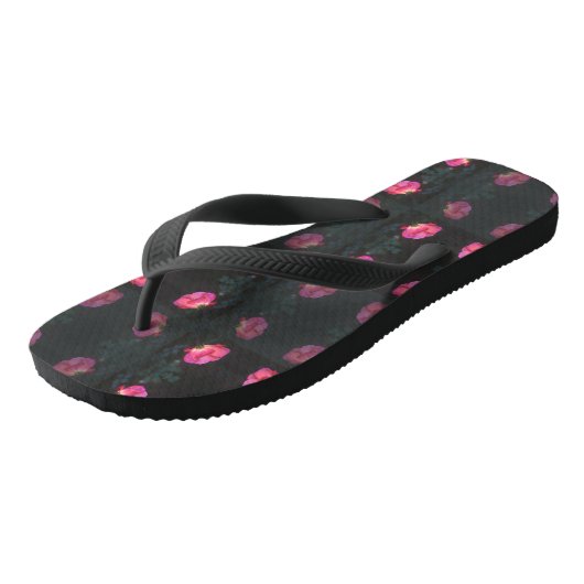 Pink Roses Garden Teenslippers (Schuin)