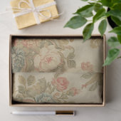 Pink Roses & Gold Floral Decoupage  Tissuepapier (Geschenk)
