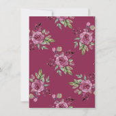 Pink Roses Greenery | 80e verjaardag Kaart (Achterkant)