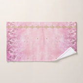Pink Roses Grunge Damask - Badhanddoek set Bad Handdoek (Handdoek)