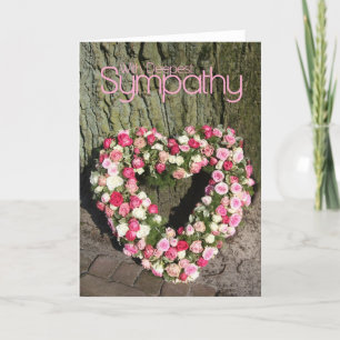 Pink Roses hartsympathie kaart