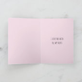 Pink Roses Hearts Candles Romantic Love Kaart (Binnen)