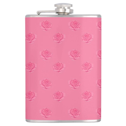 Pink roses heupfles (Voorkant)