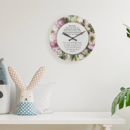 Pink Roses Home Blessing Hebrew and English Grote Klok