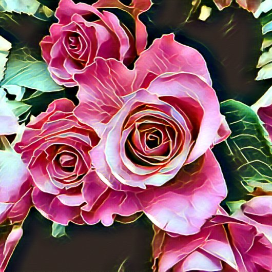 PINK ROSES INPAKPAPIER VEL