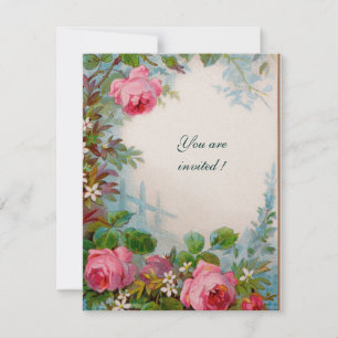 PINK ROSES & JASMINES white champagne metallic Kaart