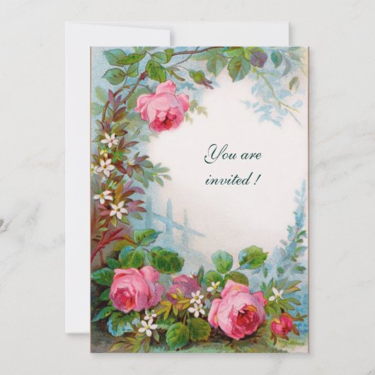 PINK ROSES & JASMINES White Champagne Metallic Kaart (Voorkant)