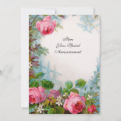 PINK ROSES & JASMINES White Champagne Metallic Kaart (Achterkant)