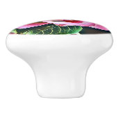 PINK ROSES KERAMISCHE KNOP (Zijkant)