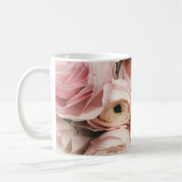 Pink roses koffiemok