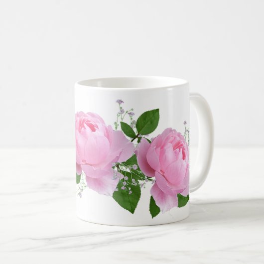 Pink roses koffiemok (Voorkant rechts)