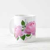 Pink roses koffiemok (Voorkant links)