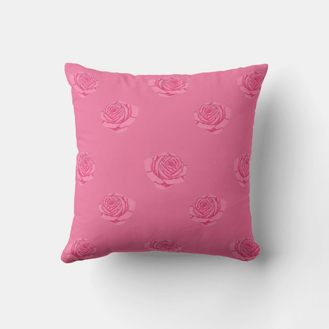 Pink roses kussen (Achterkant)