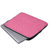 Pink roses laptop sleeve (Voorkant onderkant)