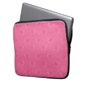 Pink roses laptop sleeve (Voorkant Links)