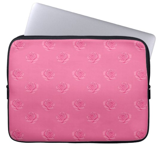 Pink roses laptop sleeve (Voorkant)