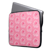 Pink roses laptop sleeve (Voorkant Links)