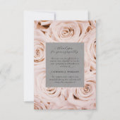 Pink Roses Memorial Foto Sympathie Begrafenis Bedankkaart (Voorkant)