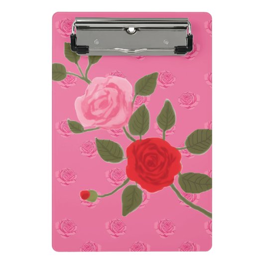 Pink roses mini klembord (Voorkant)