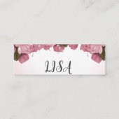 PINK ROSES MINI VISITEKAARTJE (Voorkant)