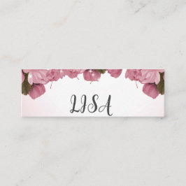 PINK ROSES MINI VISITEKAARTJE