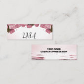 PINK ROSES MINI VISITEKAARTJE (Voorkant / Achterkant)