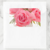 Pink roses | mothersday | birthday | rechthoekige sticker (Tas)