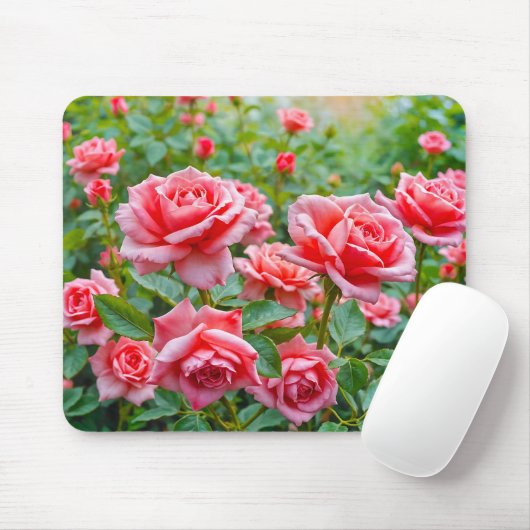 Pink Roses Mouse Pad Muismat (Met muis)