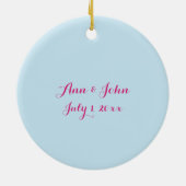 Pink Roses Mr. en Mrs. First Christmas Ornament (Achterkant)