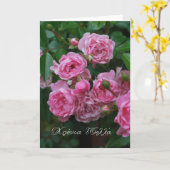 Pink roses name day in Griekse lansen, ΗΣ α Πλλα. Kaart (Gele Bloem)