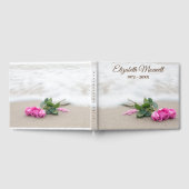 Pink Roses On Beach for Memorial Service Gastenboek (Volledig)