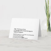 Pink Roses Paris Feestdagen Kaart (Achterkant)