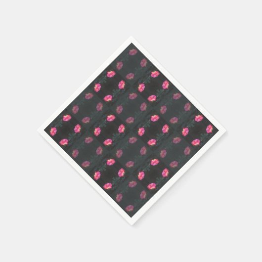 Pink Roses Pattern Servet (Hoek)