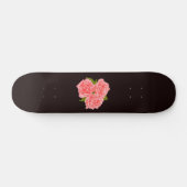Pink roses persoonlijk skateboard (Horizontaal)