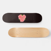 Pink roses persoonlijk skateboard (Horizontaal)