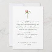 Pink Roses Photo Bridal Shower Thank You Card Bedankkaart (Achterkant)
