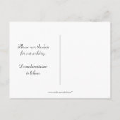 Pink Roses Ribbons Locket Glitter Save the Date Aankondigingskaart (Achterkant)