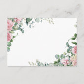 Pink Roses Script Advice And Wishes Graduation Informatiekaartje (Achterkant)