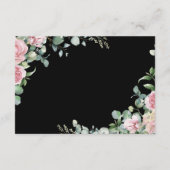 Pink Roses Script Advice And Wishes Graduation Informatiekaartje (Achterkant)