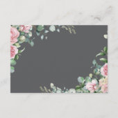 Pink Roses Script Advice And Wishes Graduation Informatiekaartje (Achterkant)