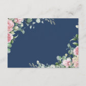 Pink Roses Script Advice And Wishes Graduation Informatiekaartje (Achterkant)