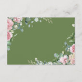 Pink Roses Script Advice And Wishes Graduation Informatiekaartje (Achterkant)