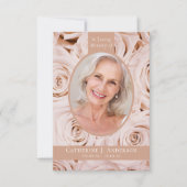 Pink Roses-script Sympathy Memorial Funeral Bedankkaart (Voorkant)