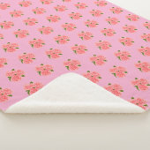 Pink roses sherpa deken (3/4)